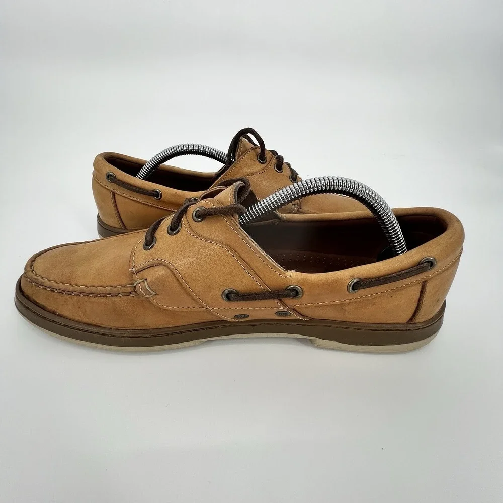 Allen Edmonds Eastport Brown Leather Boat Shoes Men's‎ 9.5 D